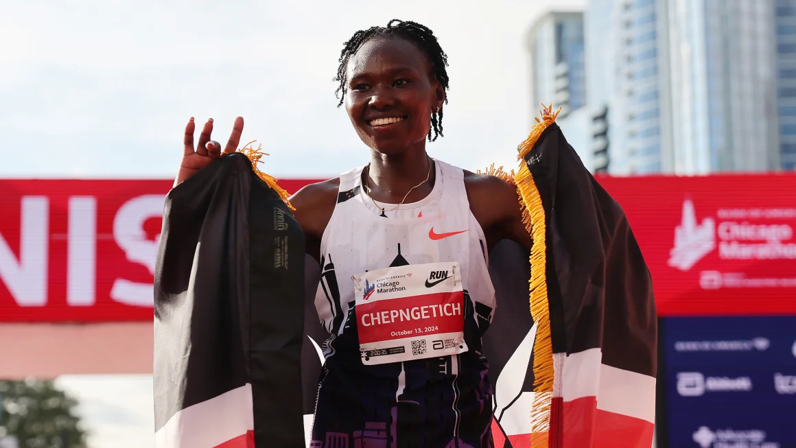 Ruth Chepngetich smashes women’s marathon world record in Chicago