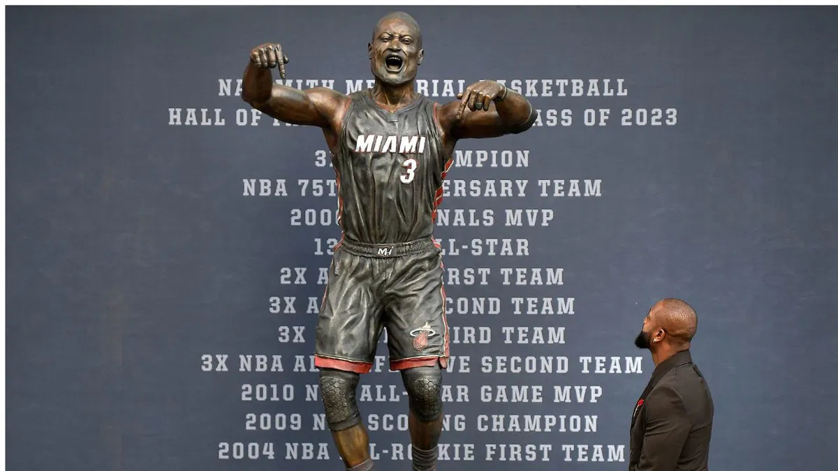 Dwyane Wade’s new statue has people talking. Here’s a look at six other sports statues that went viral